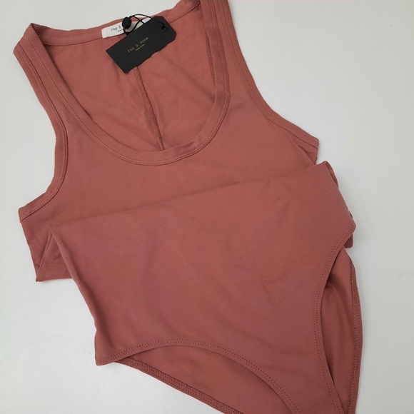 NWT Rag And Bone Pink The Tank Bodysuit in Plerose - Picture 5 of 7